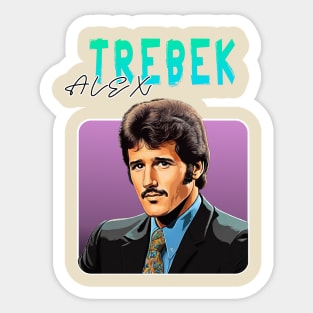 Alex Trebek --- Retro Vintage Aesthetic Sticker